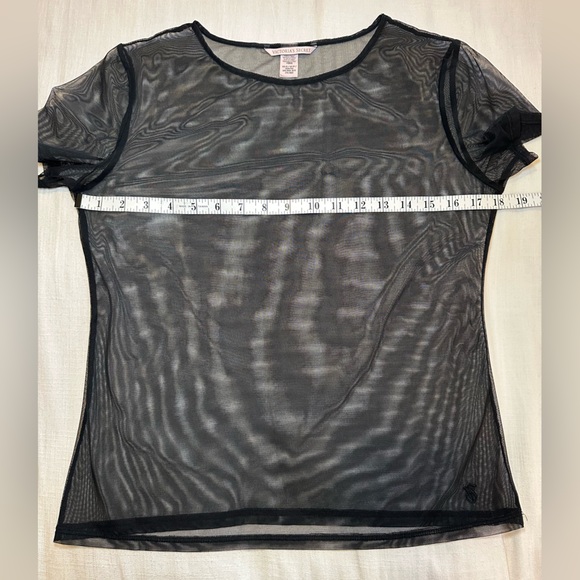 Victoria Secret Black Mesh Tee - Picture 6 of 7